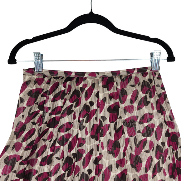 Suzuya A Line Skirt S Women Cherry Red White Layers Leaves Polka Dot Flowy Vtg - Picture 7 of 13